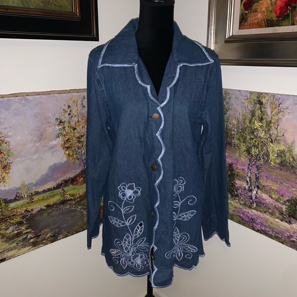 Jackets & Blazers - 🐠 NWT THE PARAGON Jean jacket size L